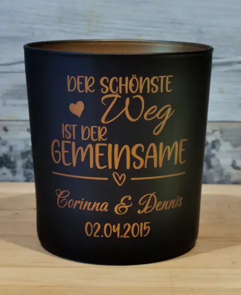 Personalisiertes Romantisches Partner Windlicht